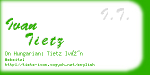 ivan tietz business card